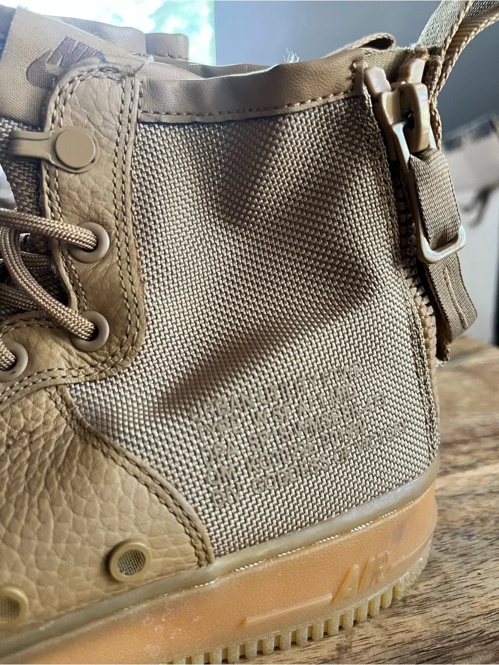 Nike Men's Tan High-Top Tactical Boots